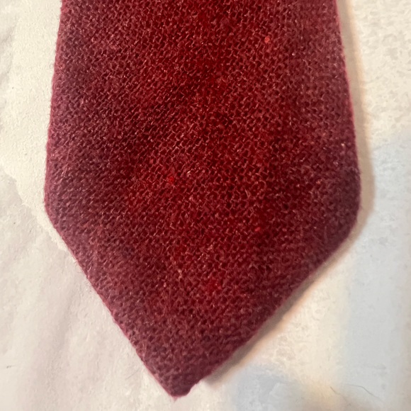 Vintage Woolcrofter by Wembley Wool Tweed Brick Red Knit Tie - Picture 7 of 9